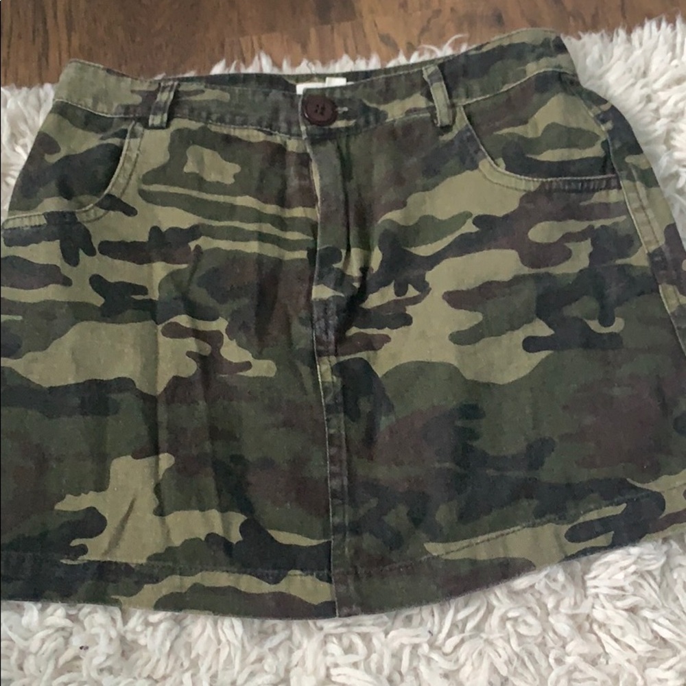 army jean skirt